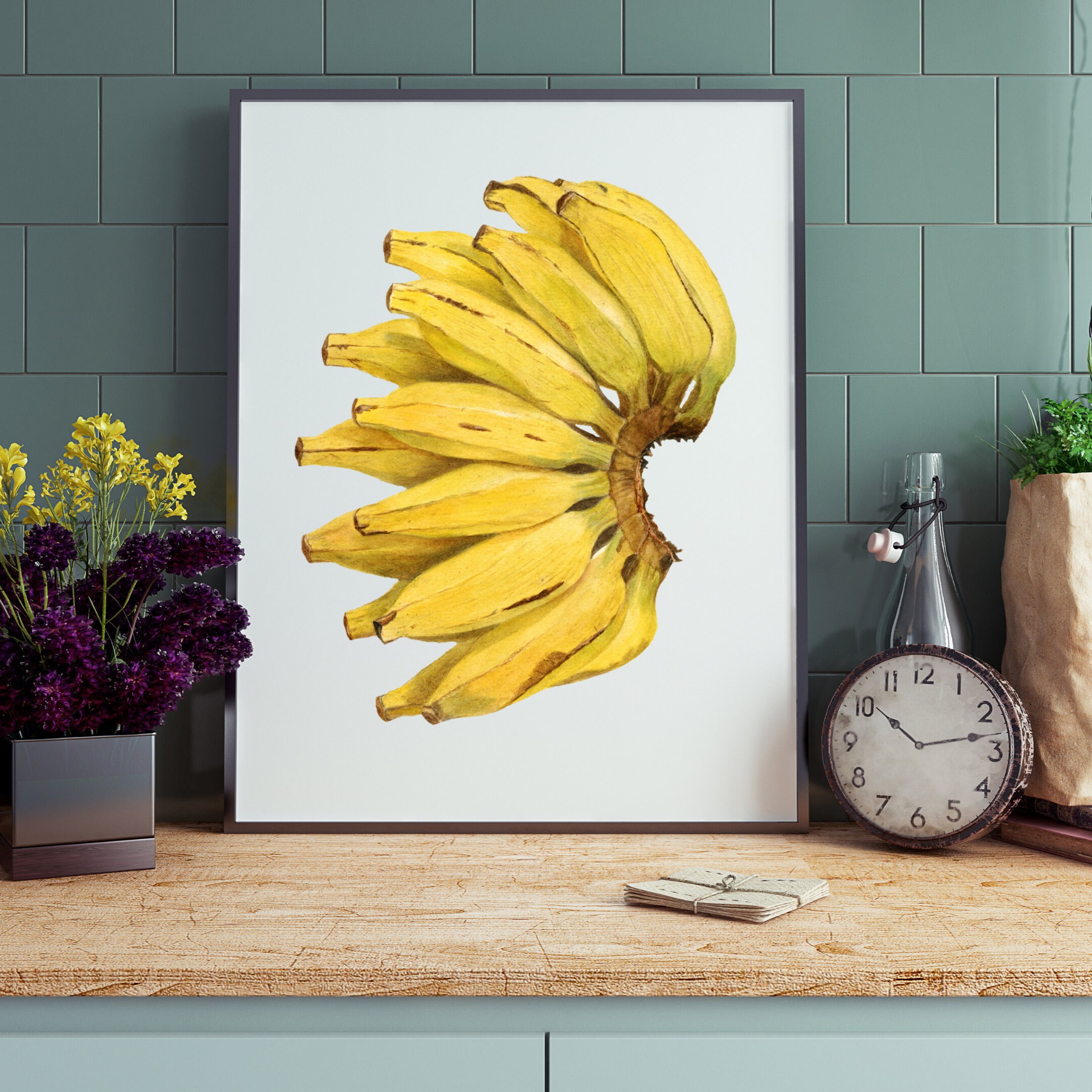 Banana Wall Art Instant Download Etsy
