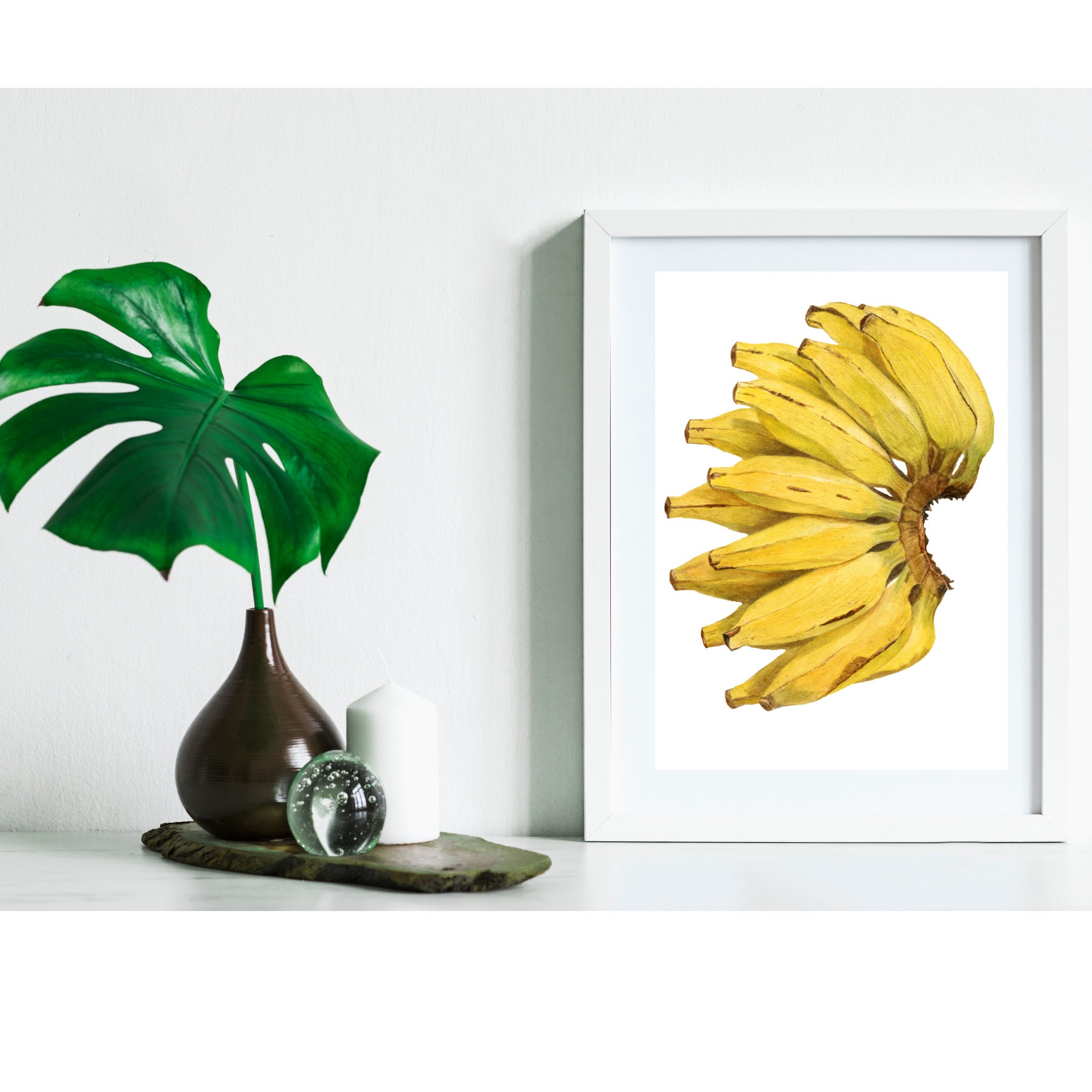 Banana Wall Art Instant Download Etsy