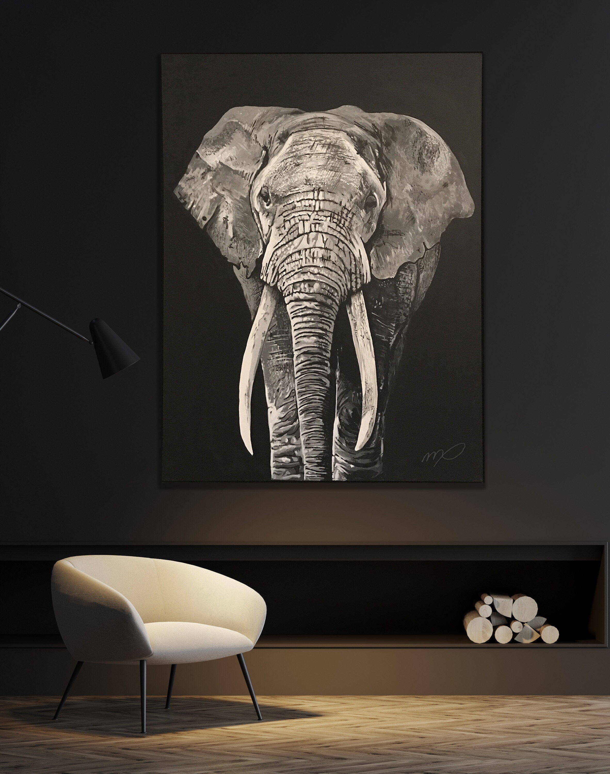 Canvas prints of an Elephant Etsy