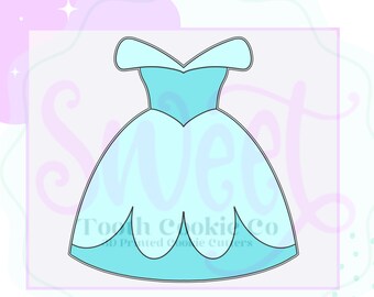Princess Dress Cookie Cutter. Ball Gown Dress Cookie Cutter. Princess Cookie Cutter. Dress Cookie Cutter. Wedding Dress Cookie Cutter