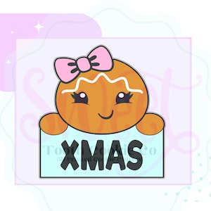 Gingerbread Cookie Cutter. Gingerbread Girl Cookie Cutter. Gingerbread Man Cookie Cutter. Christmas Plaque Cookie Cutter. Fondant Cutter