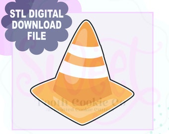 Traffic Cone STL Cookie Cutter. Construction Theme Cookie Cutter. Boys Theme Cookie Cutters. Safety Cone Cookie Cutter. Cone Cookie Cutter