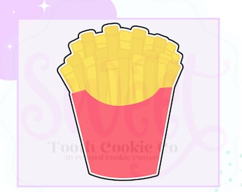 French Fries Cookie Cutter. Fries Cookie Cutter. French Fry Cookie Cutter. Fast Food Cookie Cutter. Fondant Cutter. Clay Cutter.