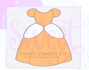 Princess Dress Cookie Cutter. Ball Gown Dress Cookie Cutter. Princess Cookie Cutter. Dress Cookie Cutter. Wedding Dress Cookie Cutter