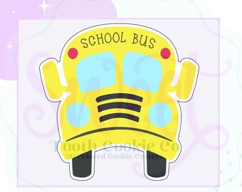Bus Cookie Cutter. School Bus Cookie Cutter. Back To School Cookie Cutter. Transportation Cookie Cutter. Car Cookie Cutter.  Fondant Tool.