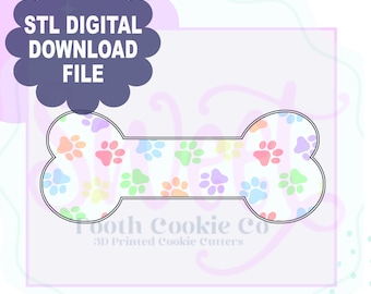 Skinny Bone Digital Download STL Cookie Cutter. Dog Bone Cookie Cutter. Dog Cookie Cutter. Dog Treat Cookie Cutter.Dog Biscuit Cookie Cutter