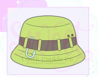 Fishing Hat Cookie Cutter. Bucket Hat Cookie Cutter. Sun Hat Cookie Cutter. Fishing Cookie Cutter. Fondant Cutter. Sweet Tooth Cookie Co