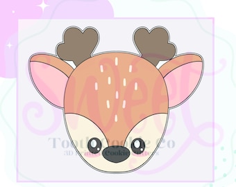 Deer Face Cookie Cutter. Fawn Cookie Cutter Doe Cookie Cutter. Baby Deer Cookie Cutter. Woodland Animal Cookie Cutter.Woodland Cookie Cutter