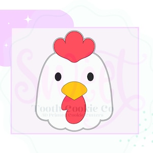 Chicken Head Cookie Cutter. Chicken Cookie Cutter. Farm Animal Cookie Cutter Barnyard Cookie Cutter. Barn Animal Cookie Cutter.