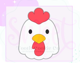 Chicken Head Cookie Cutter. Chicken Cookie Cutter. Farm Animal Cookie Cutter Barnyard Cookie Cutter. Barn Animal Cookie Cutter.
