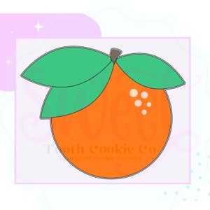 Orange Cookie Cutter. Clementine Cookie Cutter. Cutie Cookie Cutter. Fruit Cookie Cutter. Orange Fruit 3D Printed Cookie Cutter.
