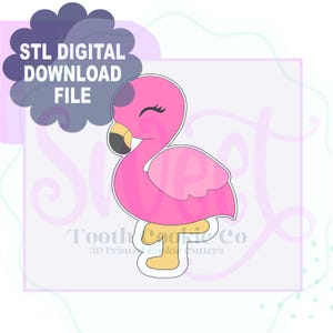 Flamingo STL Cookie Cutter. Flamingo Cookie Cutter. Cute Flamingo Cookie Cutter. Tropical Cookie Cutter. Tropical Bird Cookie Cutter