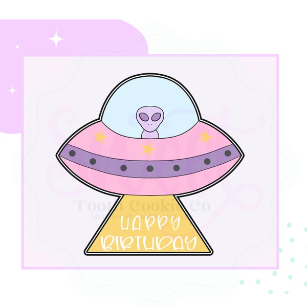 UFO Cookie Cutter. Alien Cookie Cutter. Alien Spaceship Cookie Cutter. Space UFO Cookie Cutter. Space Cookie Cutter. Fondant Cutter.