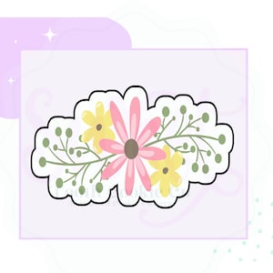 Flower Cookie Cutter. Wedding Cookie Cutter. Bride Cookie Cutter. Floral Cookie Cutter. Bouquet  Cookie Cutter. Bridal Cookie Cutter.