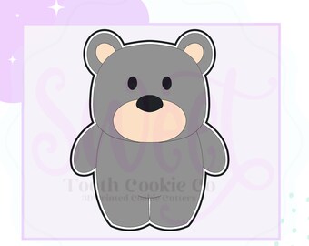 Bear Cookie Cutter. Baby Bear Cookie Cutter. Woodland Bear Cookie Cutter.  Animal Cookie Cutter. Teddy Bear Cookie Cutter. Fondant Cutter.
