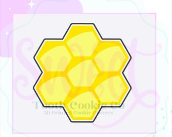 Honey Comb Cookie Cutter. Honey Bee Cookie Cutter. Bee Cookie Cutter. Plaque Cookie Cutter. Hexagon Cookie Cutter. Clay Cutter. Fondant Tool