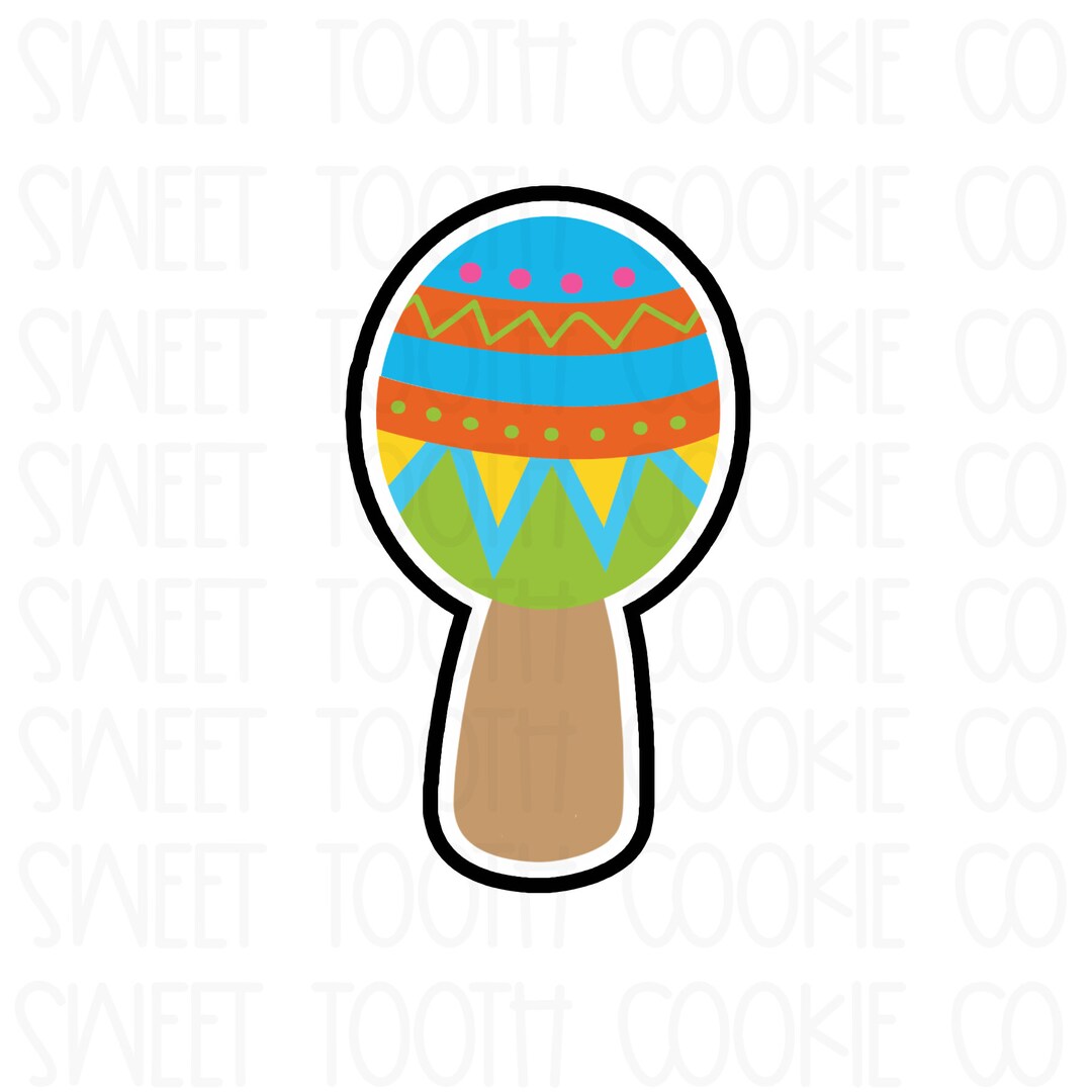Chubby Maraca Cookie Cutter. Shaker Cookie Cutter. Music Etsy
