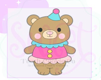 Circus Bear Cookie Cutter. Bear Cookie Cutter. Dancing Bear Cookie Cutter. Tutu Cookie Cutter. Circus Animal Cookie Cutter. Circus Cookie