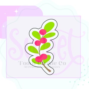 Greenery Cookie Cutter. Leaf Cookie Cutter. Leaves Cookie Cutter. Tall Floral Cookie Cutter. Fall Cookie Cutter. Autumn Cookie Cutter.