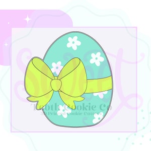 Easter Egg Cookie Cutter. Egg With Bow Cookie Cutter. Egg Cookie Cutter.Girl Easter Egg Cookie Cutter. Easter Cookie Cutter. Spring Cookies.