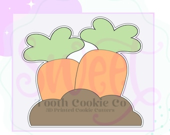 Carrot In Dirt Cookie Cutter. Vegetable Cookie Cutter. Farmers Market Cookie Cutter. Bunny Bait Cookie Cutter. Easter Carrot Cookie Cutter.