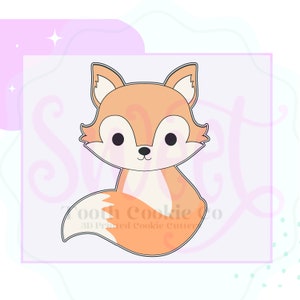 Fox Cookie Cutter. Woodland Fox Cookie Cutter. Woodland Animal Cookie Cutter. Woodland Cookie Cutter. Fondant Cutter. Clay Cutter.