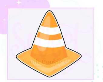 Traffic Cone Cookie Cutter. Construction Theme Cookie Cutter. Boys Theme Cookie Cutters. Safety Cone Cookie Cutter. Cone Cookie Cutter