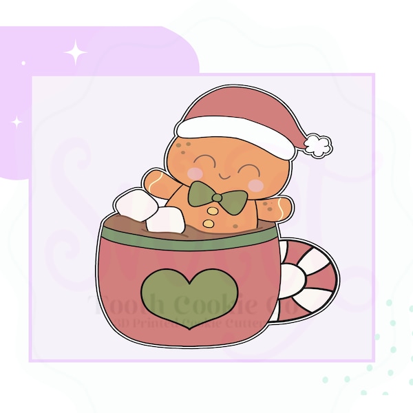 Gingerbread Cookie Cutter. Gingerbread Mug Cookie Cutter. Gingerbread Coffee Cookie Cutter. Santa Hat Cookie Cutter. Christmas Mug Cookie