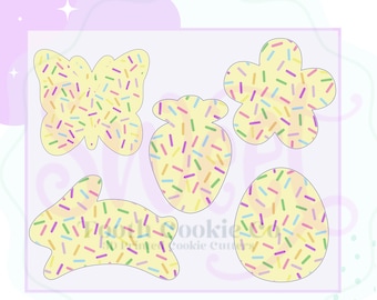 Spring Frosted Cookies Cookie Cutter. Spring Cookie Cutter Set. Easter Cookie Cutter. Mini Cookie Cutters. Bunny Cookie Cutter.