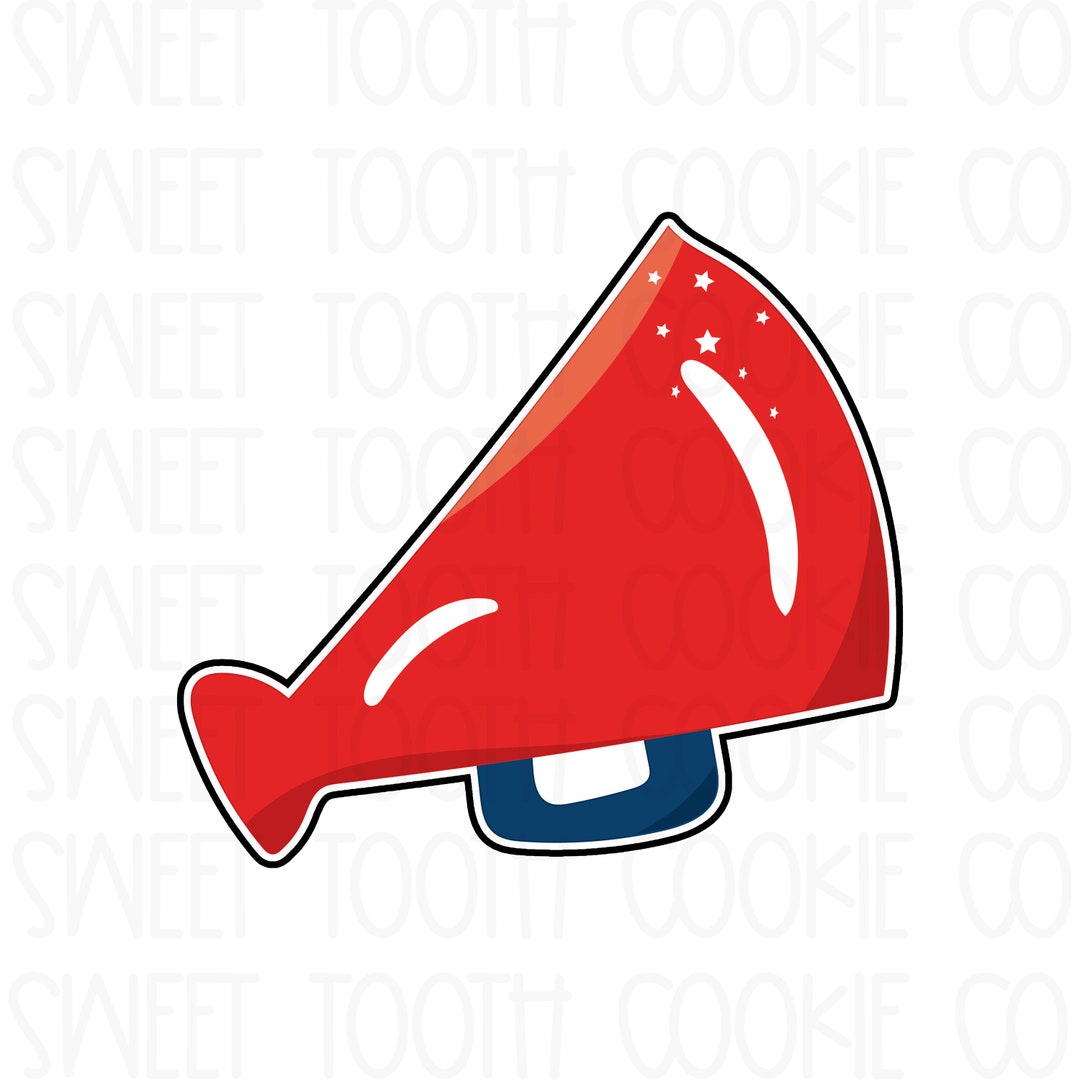 Megaphone Cookie Cutter. Cheer Cookie Cutter. Cheer Captain Cookie
