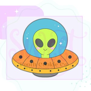 UFO Cookie Cutter. Alien Cookie Cutter. Alien Spaceship Cookie Cutter. Space UFO Cookie Cutter. Space Cookie Cutter. Fondant Cutter.