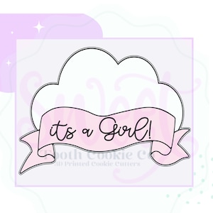 Cloud Cookie Cutter. Fluffy Cloud Cookie Cutter. Baby Shower Cookie Cutter. Gender Reveal Cookie Cutter. Fondant Cutter. Clay Cutter.