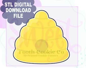 Cortador de galletas digital en formato STL con forma de colmena. Cortador de galletas con forma de colmena. Cortador de galletas con forma de abeja. Cortador de galletas con forma de miel. Cortador de galletas para baby shower.