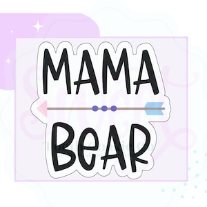Mama Bear Cookie Cutter. Mom Hand-Lettered Cookie Cutter. Best Mom Cookie Cutter. Nother&#39;s Day 2024 Cookie Cutter.