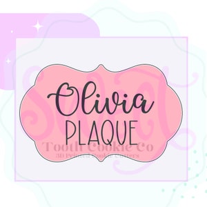 Baby Shower Plaque Cookie Cutter. Plaque Cookie Cutter. Frame Cookie Cutter. Baby Shower Cookie Cutter. Wedding Plaque Cookie Cutter.