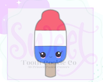 Red White And Blue Popsicle Cookie Cutter. Popsicle Cookie Cutter. Ice Cream Cookie Cutter. Summer Treat Cookie Cutter. Fondant Tool.