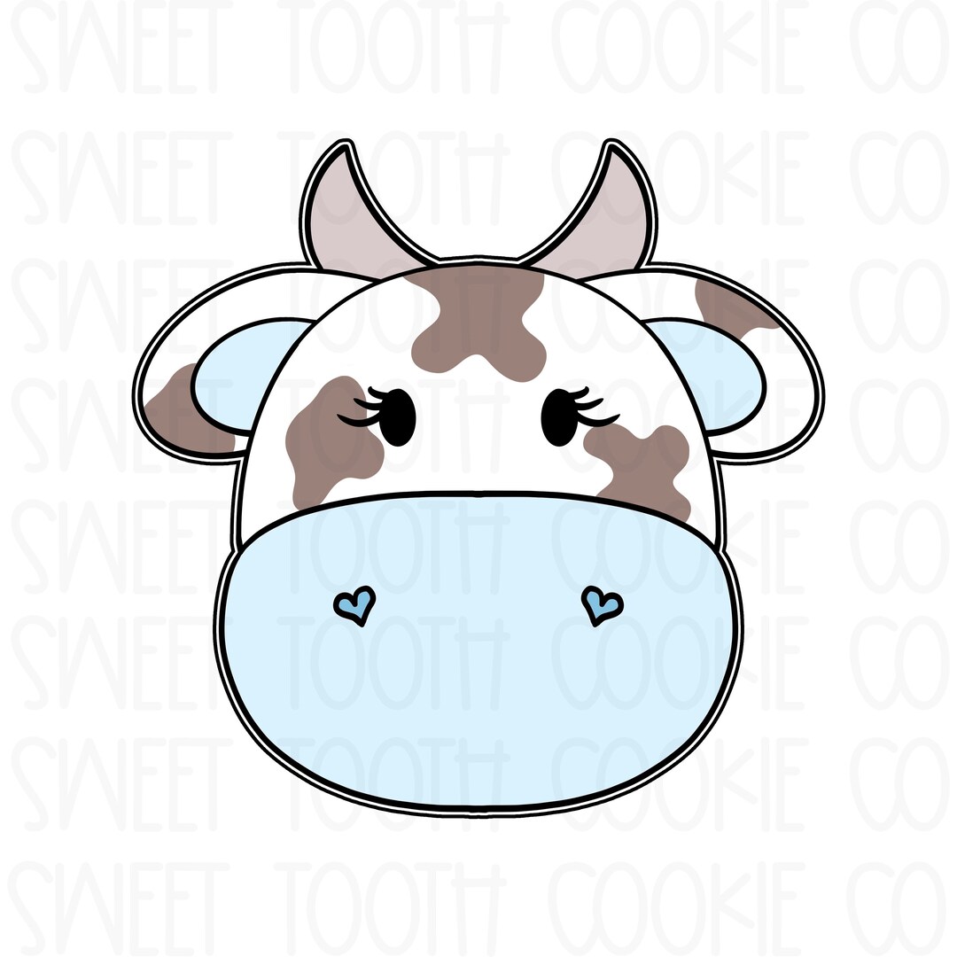 Cow Cookie Cutter. Cow Face Cookie Cutter. Cow Head Cookie Cutter. Barn