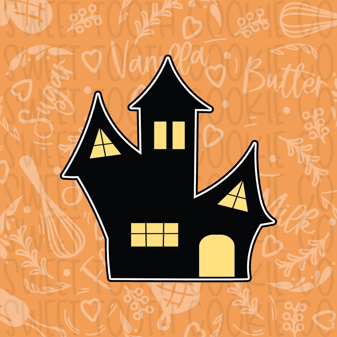Haunted House Cookie Cutter. Haunted Mansion Cookie Cutter. House