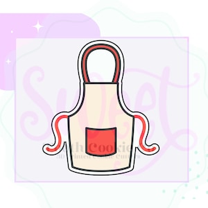 Apron Cookie Cutter. Grill Cookie Cutter. Dad Cookie Cutter. Baking Cookie Cutter. Summer Picnic Cookie Cutter. Fondant Cutter.