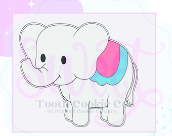 Circus Elephant Cookie Cutter. Elephant Cookie Cutter. Circus Animal Cookie Cutter. Circus Cookie Cutter. Carnival Cookie Cutter