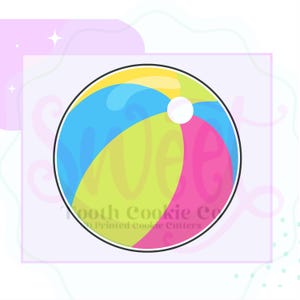 Beach Ball Cookie Cutter. Circle Cookie Cutter. Ball Cookie Cutter. Shape Cookie Cutter. Fondant Cutter. Clay Cutter.