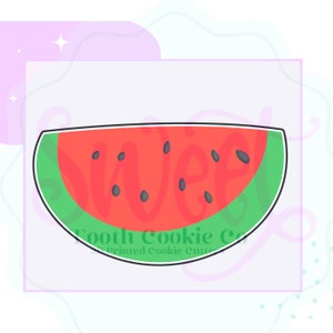 Watermelon Cookie Cutter.  Melon Cookie Cutter. Fruit Cookei Cutter. Summer Cookie Cutter. Fondant Cutter. Clay Cutter.