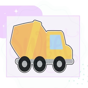 Cement Truck Cookie Cutter. Concrete Mixer Cookie Cutter. Construction Truck Cookie Cutter. Construction Theme Cookie Cutter. Fondant Cutter