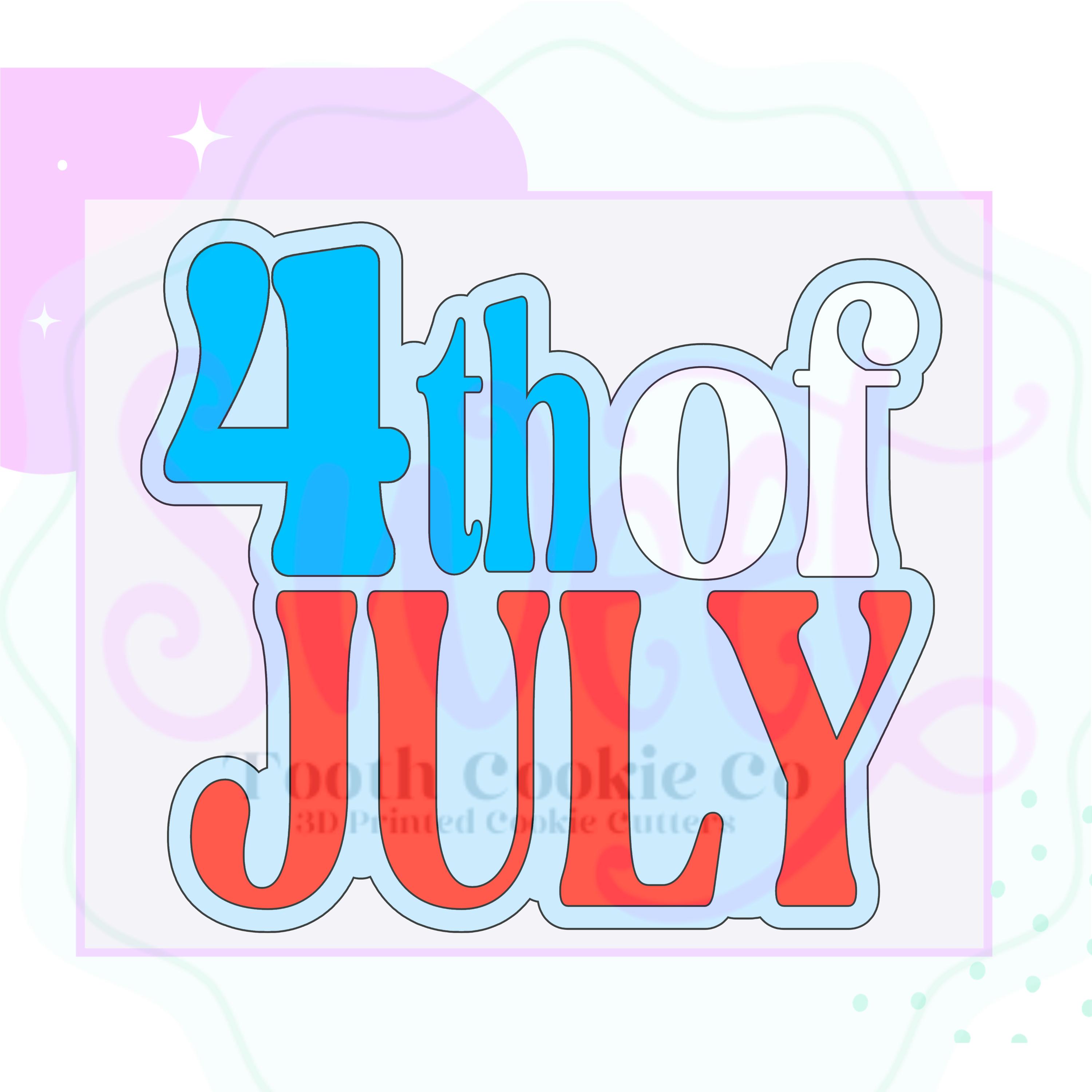 July 4th Cookie Cutter. 4th Of July Cookie Cutter. USA Cookie Cutter. Patriotic Cookie Cutter. Summer Cookie Cutter. Independence Day Cookie