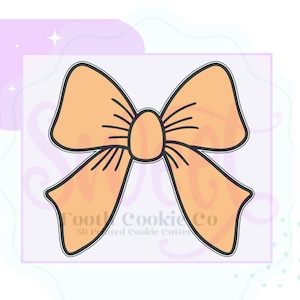 Girly Bow Cookie Cutter. Ribbon Cookie Cutter. Hair Bow Cookie Cutter. Cheer Bow Cookie Cutter. Baby Shower Cookie Cutter. Fondant Cutter