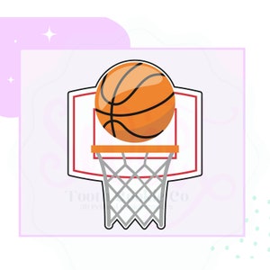 Basketball Cookie Cutter. Basketball Hoop Cookie Cutter. Sports Cookie