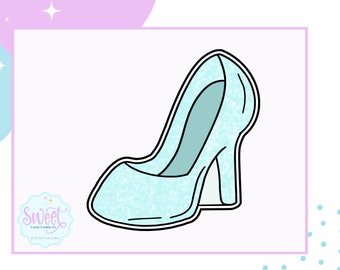 High Heel Cookie Cutter. High Heel Shoe Cookie Cutter. Shoe Cookie Cutter. Glass Slipper Cookie Cutter. Princess Cookie Cutter.