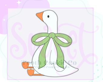 Bow Silly Goose Cookie Cutter. Goose Cookie Cutter. One Silly Goose Cookie Cutter. Silly Goose Birthday Cookie Cutter. Fondant Cutter