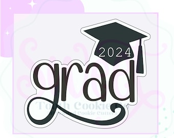 Graduation Cookie Cutter. Grad Cookie Cutter. Graduation Cap Cookie Cutter. 2025 Cookie Cutter. Grad 3D Printed Cookie Cutter.