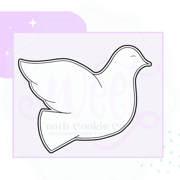 Dove Cookie Cutter. Bird Cookie Cutter. Baptism Cookie Cutter. Holy Communion Cookie Cutter. Easter Cookie Cutter. Fondant Cutter.